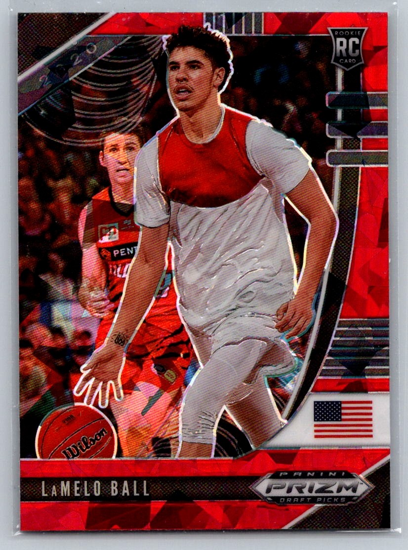 2020 Panini Prizm Draft Picks Collegiate #43 LaMelo Ball Red Ice