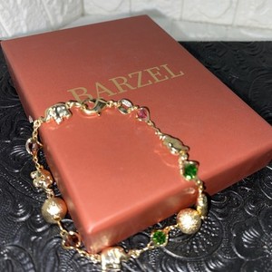 Authentic Barzel 18K Gold Plated Elephant And Crystal Tennis Bracelet 7 1 2