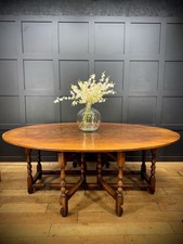 Antique Oak Wake Table Gateleg Dining Table / Large Kitchen table sideboard