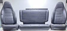 Black Vinyl Front Driver Passenger Seats Rear Seat 97-02 Jeep Tj Wrangler Black Vinyl Front Driver Passenger Seats Rear Seat 97-02 Jeep Tj Wrangler