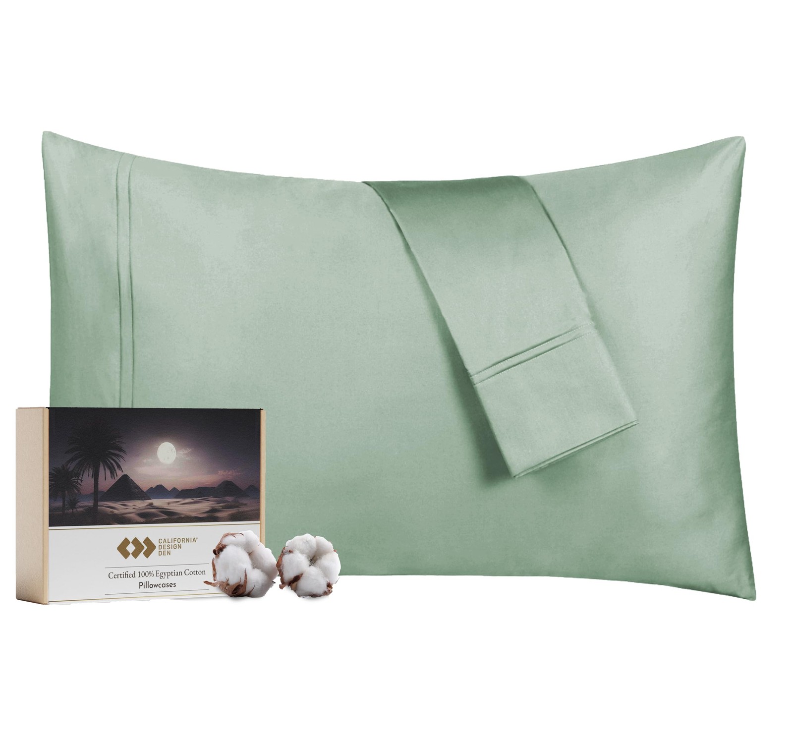 Luxury 100% Egyptian Cotton Pillow Cases Standard Size Set o