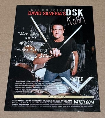 Vater Percussion - David Silveria of KORN - 2003 Print Advertisement