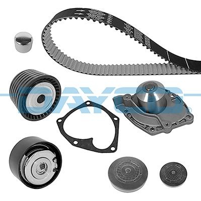Wasserpumpe MIT Zahnriemensatz Dayco KTBWP8990 FÜR Renault Wasserkreislaufpumpe-image