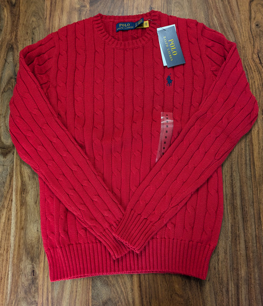 Polo ralph lauren women cable-knit crewneck sweater S