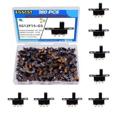 150PCS Micro Mini Slide Switch SPDT 1P2T Toggle Switches 2 Position 3 Pin On-Off
