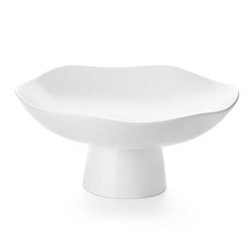 Ceramic Fruit Bowl for Kitchen Counter, Modern Fruit and Bread Basket White