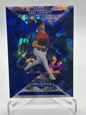 2025 Panini Crusade Crusade Cam Caminiti Blue Cracked Ice #66 Atlanta Braves