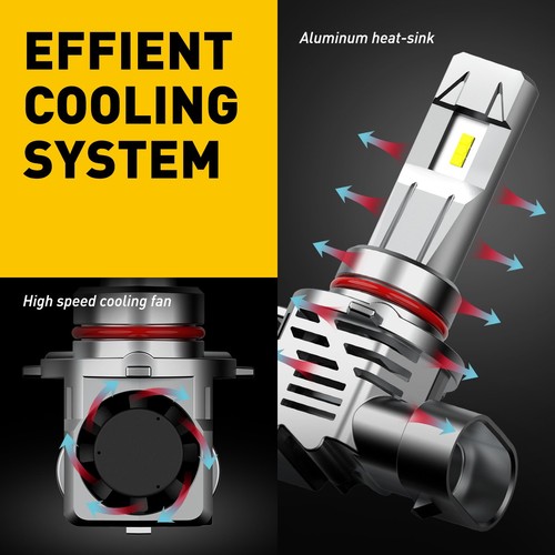 24000LM Car Xenon White 9005 LED Headlight Lamps High Beam Bulb 200W HB3 Kit AP1 - Picture 6 of 8