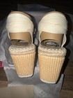 Vince Camuto Cream Croc-Embossed Espadrille Sandals Size 8 1/2 — photo 4