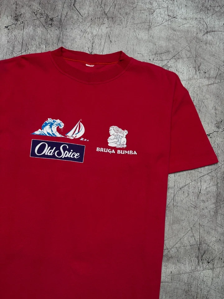 Camiseta masculina vintage anos 90 Old Spice tamanho XL - Imagem 2 de 4
