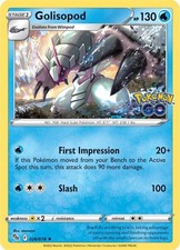 Golisopod Holofoil Holo Rare Pokemon GO 026/078 NM