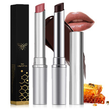 2PCS Honey Lipstick Tinted Lip Balm, Glossy Hydrating Lip Stick, Sheer Black Jel