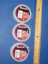 Lot of 3 Seaguar Red Fluoro Fluorocarbon 50 yd 10lbs