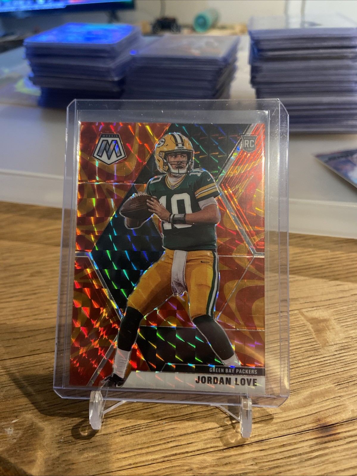 2020 Panini Mosaic - Rookies Jordan Love #211 Mosaic Reactive Orange Prizm (RC)