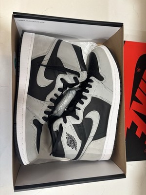 Nike Air Jordan 1 Mid Top Colorblock Sneakers Gray/Black Lace Up Men