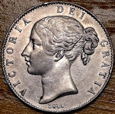 1844 VIII Victoria Young Head Crown Excellent Condition 28.3g Sterling Silver