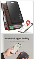 WESOLVET W Card Wallet Tracker Black Works with Apple Find My