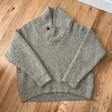 Eddie Bauer Wool Vintage Knit Sweater Oatmeal Men  s Large
