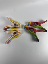 Beach Towel Clips, Jumbo Size Towel Clips for Beach Chairs Parrots Flip Flops