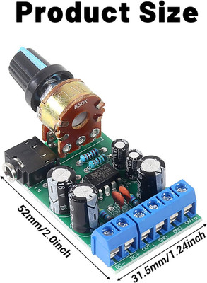 2PCS TDA2822M Audio Amplifier Board DC 1.8-12V 2.0 Channel Stereo Amplifier M...
