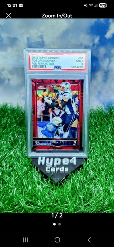 Rob Gronkowski [Red Refractor] #10 2015 Topps Chrome card