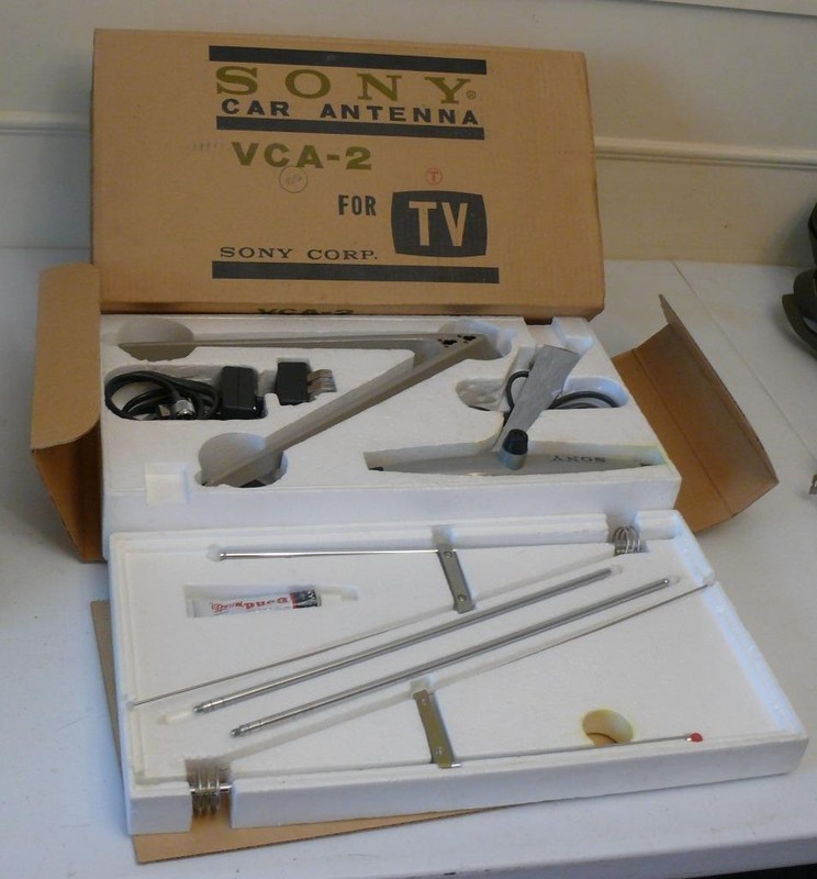 Sony Car Antenna for TV VCA-2 1960s Vintage Space Age Style Antenna In Box
