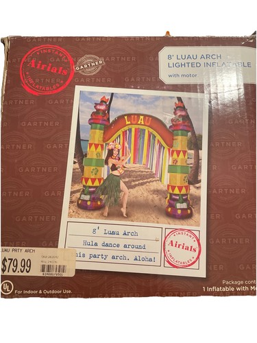 Inflatable 8' Tall Luau Party Arch BBQ Tiki Party Airblown operates