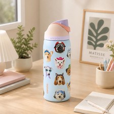 New In Box Owala UO Exclusive Cat Dog Collage FreeSip Water Bottle Limited 32oz