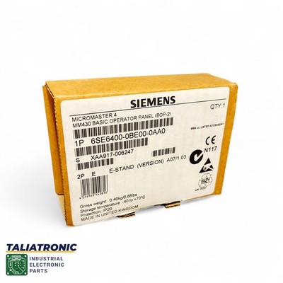 SIEMENS 6SE6400-0BE00-0AA0 MICROMASTER 4 MM430 OPERATOR PANEL/NEU/NEW/V:A07/1.03