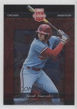2023 Panini Elite Extra Edition Retro 2002 Red Status 21/199 Jacob Gonzalez 0m5h