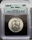 1952-S Mint State 63 Franklin Half Dollar - MS63 90% Silver