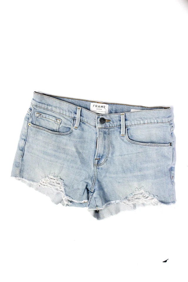 Рама джинсовой ткани J бренд женщин отрезать шорты прямые джинсы синий размер 26 31 лот 2 - Изображение 4 из 4