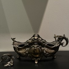 Antique French Jardinière Ormolu Bronze Glass Centerpiece  1890-1910