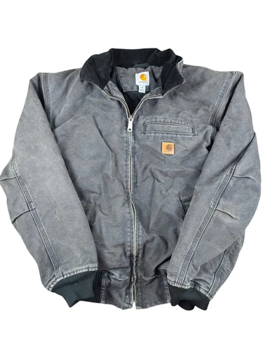 VETEMENTS Giacca vintage Y2K Carhartt Detroit nera arenaria tela bomber media 101228 001