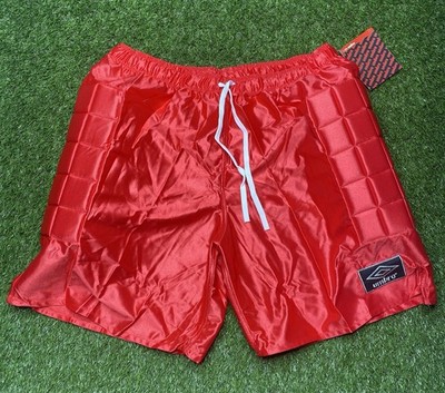 NWT Vintage 1990s Umbro Padded Soccer Shorts Adult XL Red Nylon