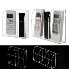 TV Remote Control Holder Organizer Acrylic Box Wall Mount Stand Storage Case UK
