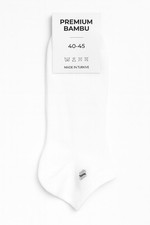 3 pairs Bamboo Ankle Socks UK size 6.5 - 10.5 / EU size 40-45 White 
