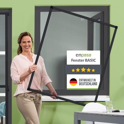 empasa Insektenschutz Fenster Basic mit Alurahmen und FILATEC  Gewebe in 
