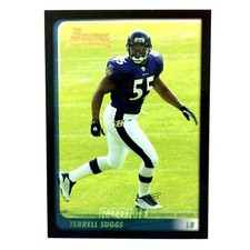 Terrell Suggs 2003 Bowman Rookie Card #140 NFL Baltimore Ravens . rookie card picture