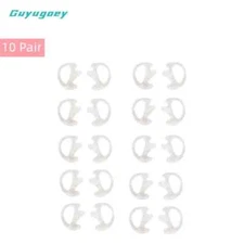 10 Pair White Silicone Earmold Earbud for Universal Air Acoustic Tube Earpiece