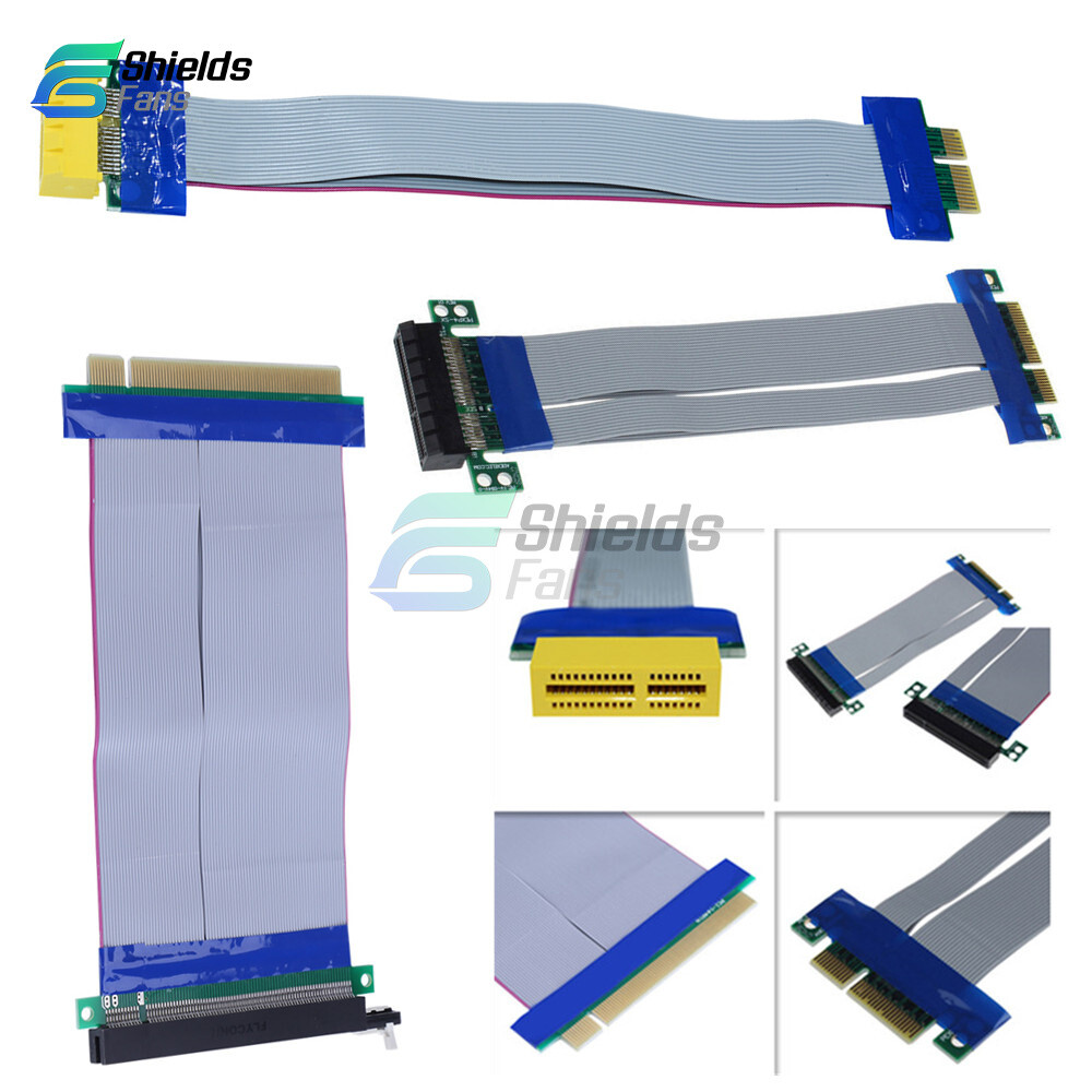 USB 3.0 Extension Cables PCI-E Riser Cable - X1 To X16 Ribbon Extender For Cryptocurrency  Mining, GPU, Or Custom PC Builds Cable Modem Cards For PCI