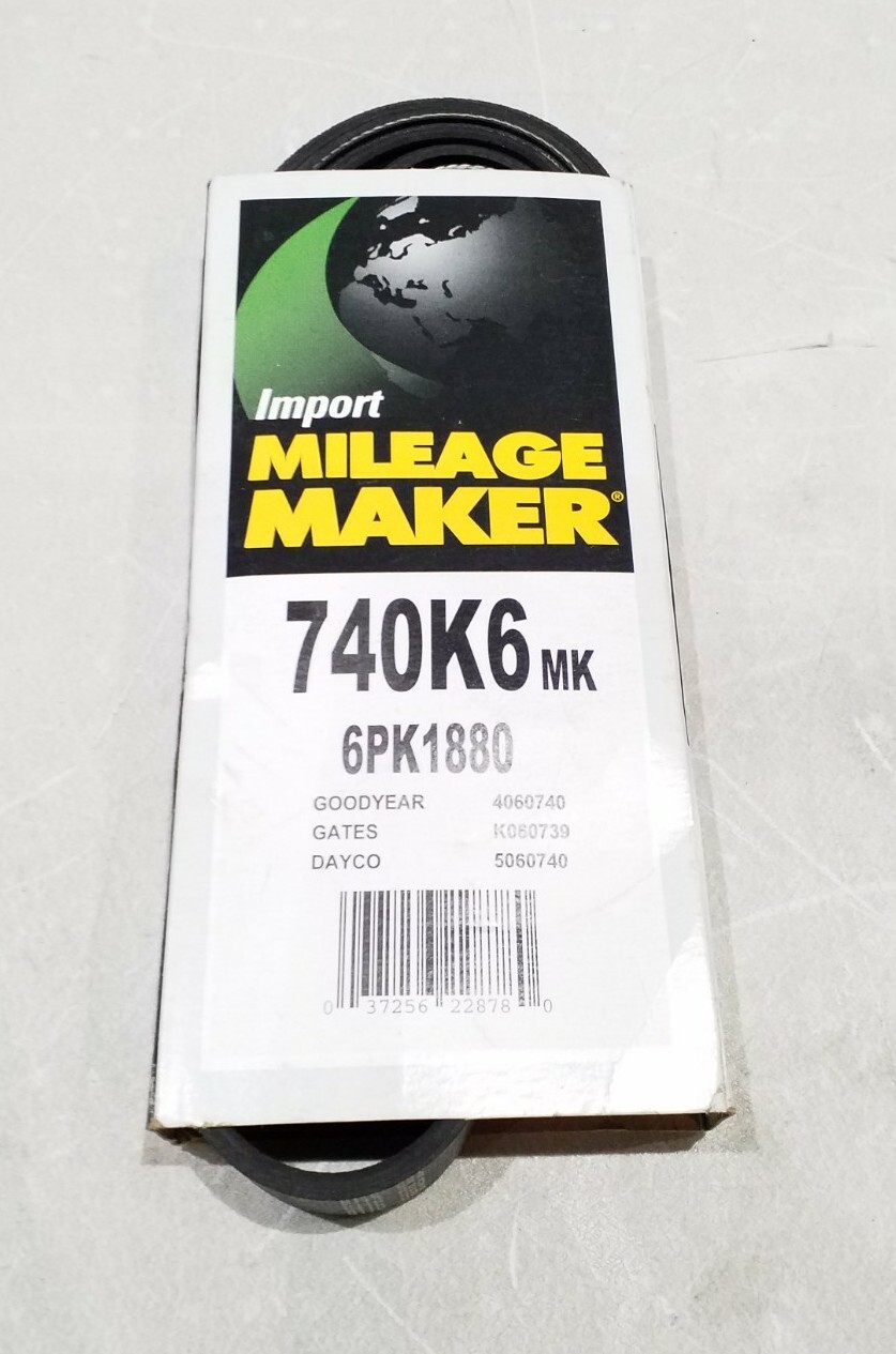 740K6 Mileage Maker Serpentine Belt Free Shipping Free Returns 6PK1880