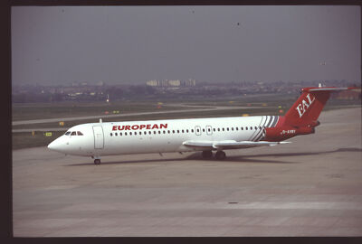 Orig 35mm airline slide European Airlines BAC 1-11-500 G-AVMY Buy 4+ save 20%