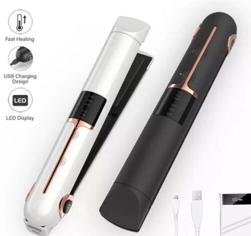 Piastra Per Capelli Portatile Ricaricabile USB SENZA FILI VIAGGIO Wireless Lisci - Zdjęcie 6 z 10