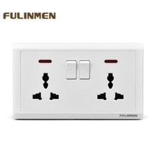 Universal Multifunctional UK Double White Socket EU USA India Aus  Fulinmen UK
