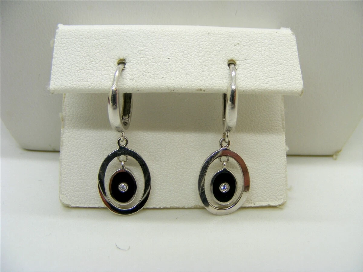 Onyx diamond shop earrings