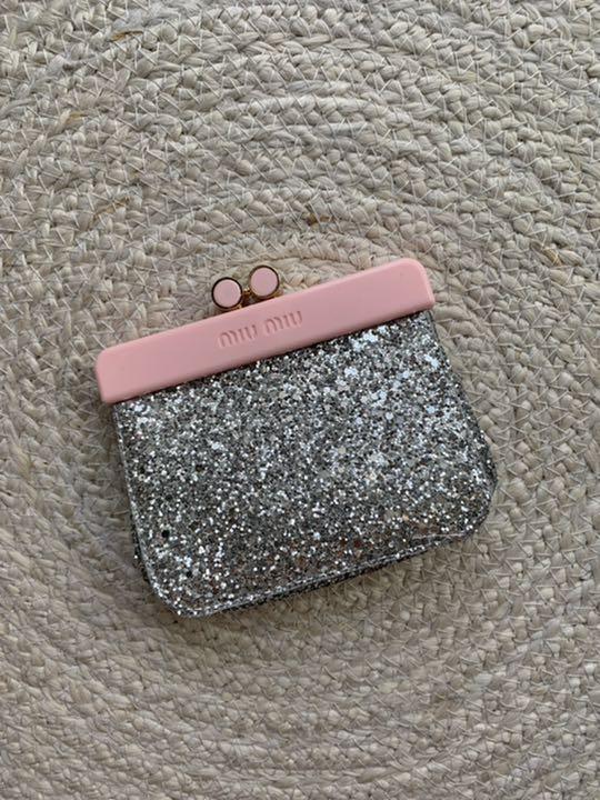 MIUMIU Miu Pouch Pink & Silver | eBay