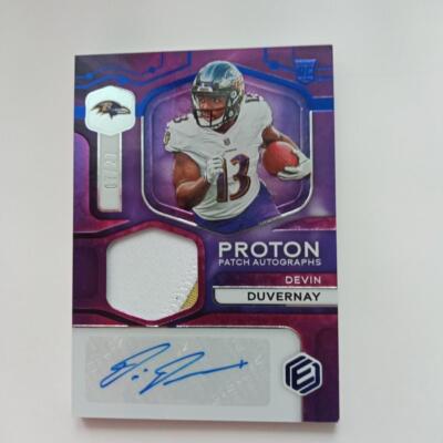2020 Panini Elements Devin Duvernay RPA Rookie Proton Patch Auto #'d 07/27