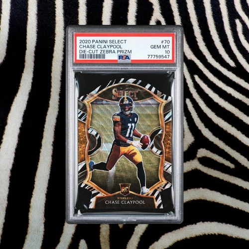Chase Claypool - 2020 Panini Select Die-Cut Zebra Prizm - PSA 10 rookie - Pop 3