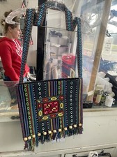 crossbody colorful embroidered peruvian boho purse bag